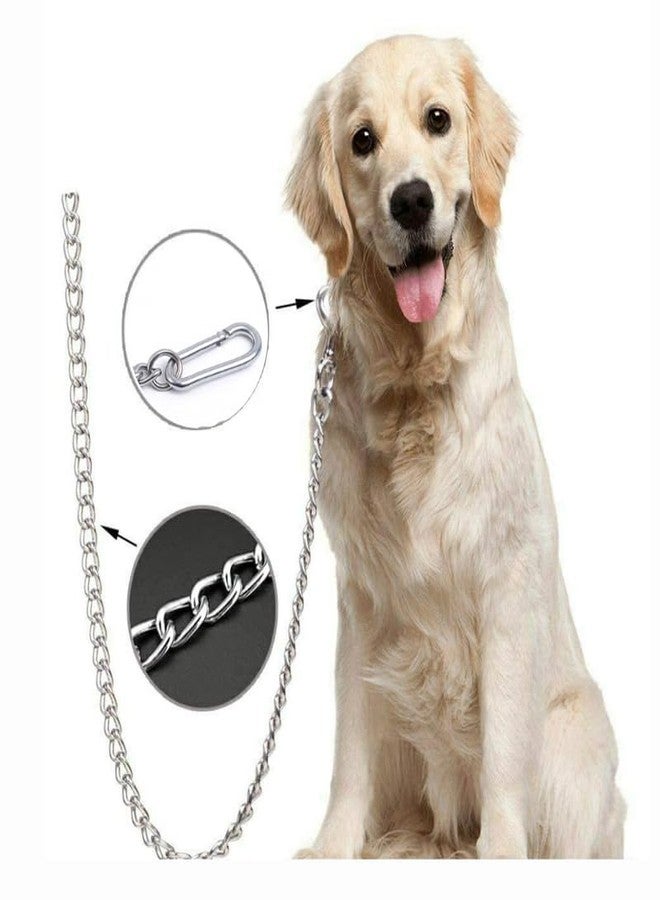 KittuPet Metal Dog Leash Chew Proof Dog Chain Heavy Duty Sturdy Pet Leash with Padded Handle for Large Medium Dogs - Image 3